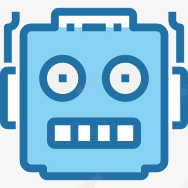 机器人机器人24蓝色图标图标