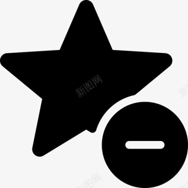 星星书签标签5填充图标图标