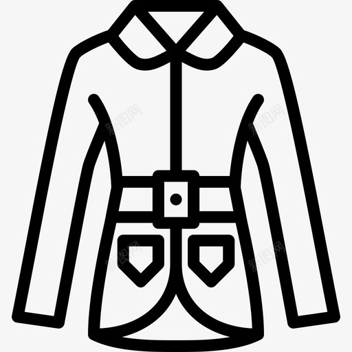 外套女装4件直线型图标svg_新图网 https://ixintu.com 外套 女装4件 直线型