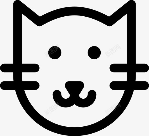 猫家养毛皮图标svg_新图网 https://ixintu.com 动物 哺乳动物 家养 捕食者 毛皮 猫