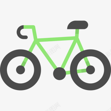 自行车环境3平坦图标图标