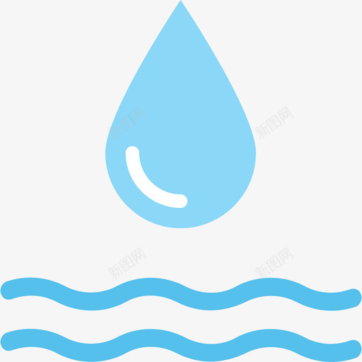 水滴自然与生态平坦图标svg_新图网 https://ixintu.com 平坦 水滴 自然与生态