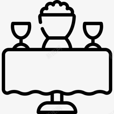 桌子婚礼71直线型图标图标