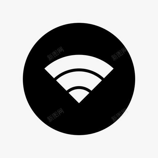 wifi连接互联网图标svg_新图网 https://ixintu.com wifi wifi信号 wifi点 互联网 电池和连接状态栏 网络 连接