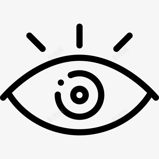 眼科医疗保健9线性图标svg_新图网 https://ixintu.com 医疗保健9 眼科 线性