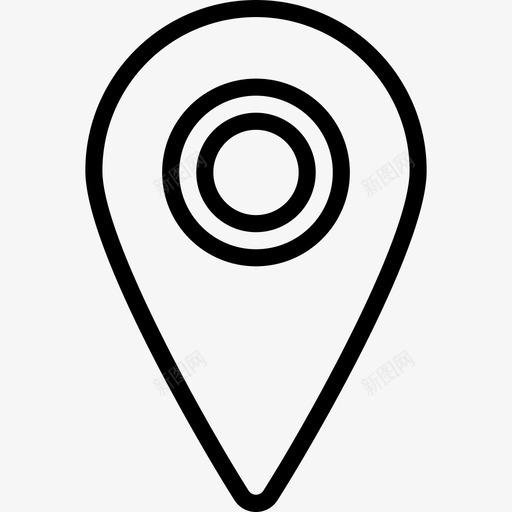 别针地理2直线图标svg_新图网 https://ixintu.com 别针 地理2 直线