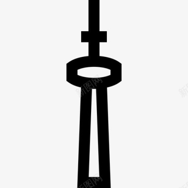 Cn塔纪念碑17直线图标图标