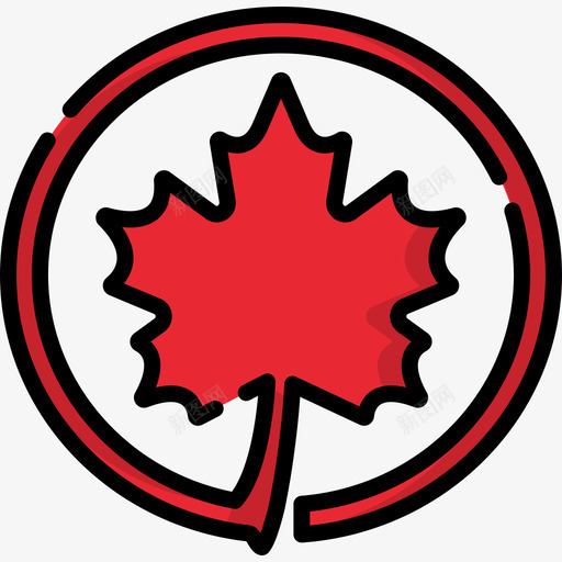 加拿大航空运输标志线颜色图标svg_新图网 https://ixintu.com 加拿大航空 线颜色 运输标志