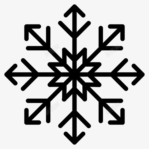 雪花圣诞节冰冻图标svg_新图网 https://ixintu.com 冬天 冰 冰冻 圣诞节 雪花