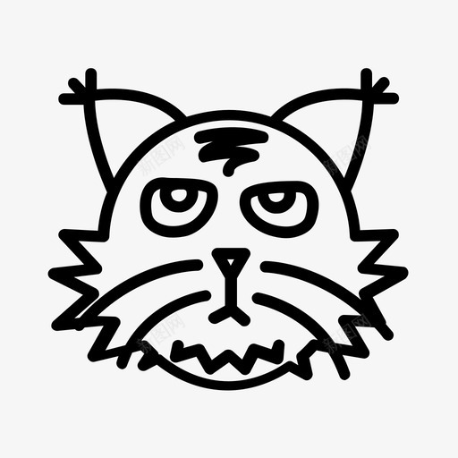 暴躁的猫胡须挪威森林猫图标svg_新图网 https://ixintu.com 婚礼客人 挪威森林猫 暴躁的猫 矮子 胡须