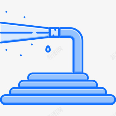 软管花园6蓝色图标图标