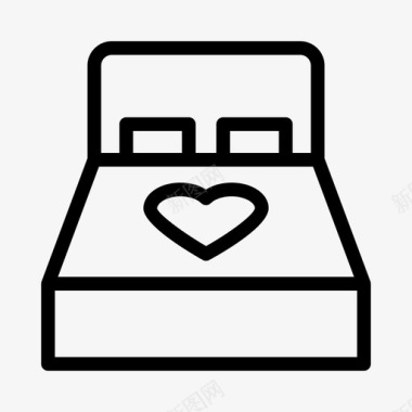 爱的床最爱的心图标图标
