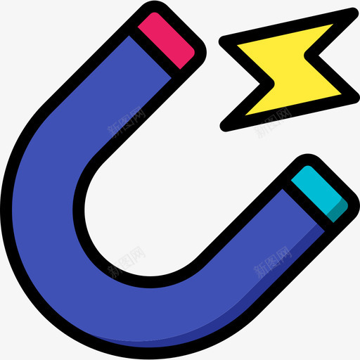 磁铁游戏开发5线性颜色图标svg_新图网 https://ixintu.com 游戏开发5 磁铁 线性颜色