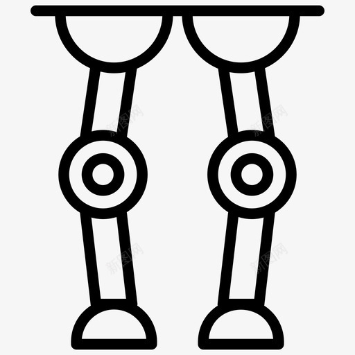 假肢控制论经胫骨假体图标svg_新图网 https://ixintu.com 假肢 控制论 机器人工程线图标 经胫骨假体