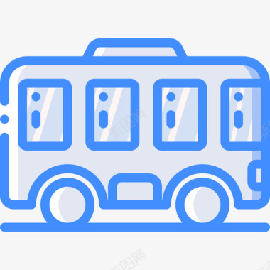 巴士城市31蓝色图标图标