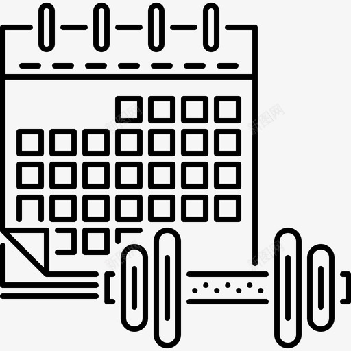 日历运动22线性图标svg_新图网 https://ixintu.com 日历 线性 运动22