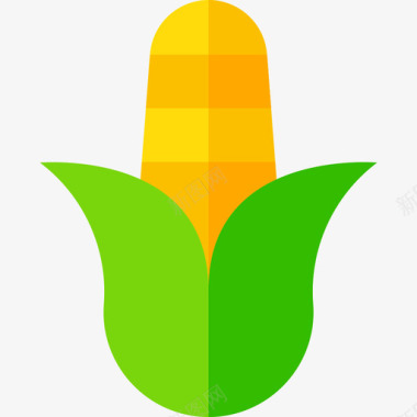 玉米自然38平坦图标图标