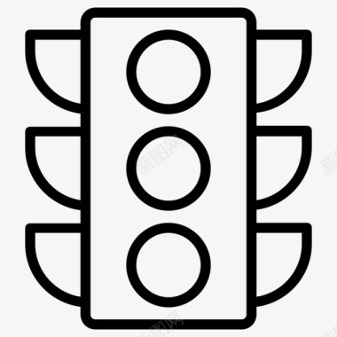 红绿灯信号灯交通标志图标图标
