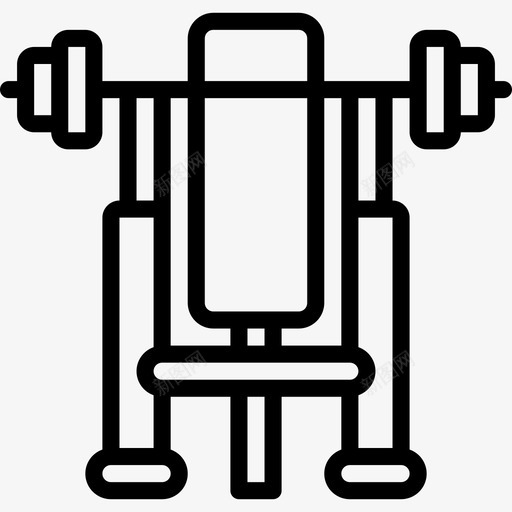长椅健身器材16线性图标svg_新图网 https://ixintu.com 健身器材16 线性 长椅