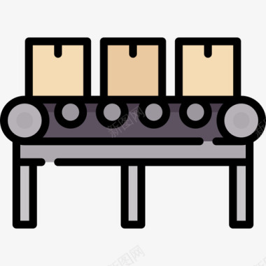 输送机工业31线性颜色图标图标