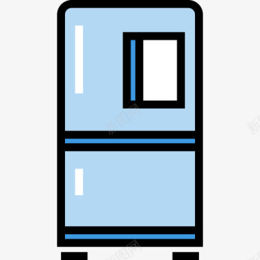 冰箱家用4线性颜色图标图标