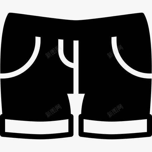 短裤女装2填充图标svg_新图网 https://ixintu.com 填充 女装2 短裤
