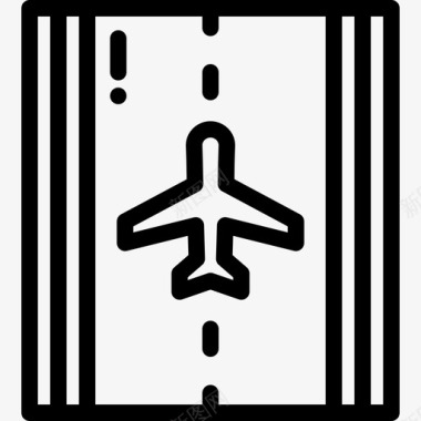 着陆航空9直线图标图标