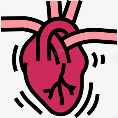心脏医疗保健2线性颜色图标图标