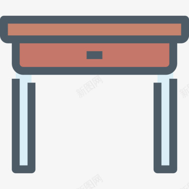 桌子家具24线性颜色图标图标