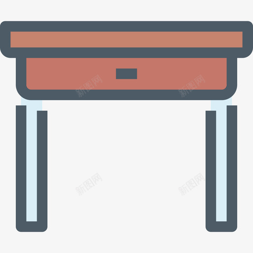 桌子家具24线性颜色图标svg_新图网 https://ixintu.com 家具24 桌子 线性颜色