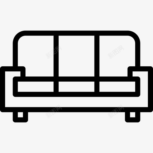 沙发家具45直线型图标svg_新图网 https://ixintu.com 家具45 沙发 直线型