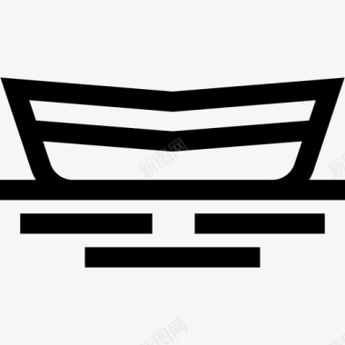 渔船钓鱼11直线型图标图标