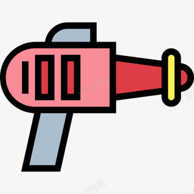 爆炸机玩具26线性颜色图标图标