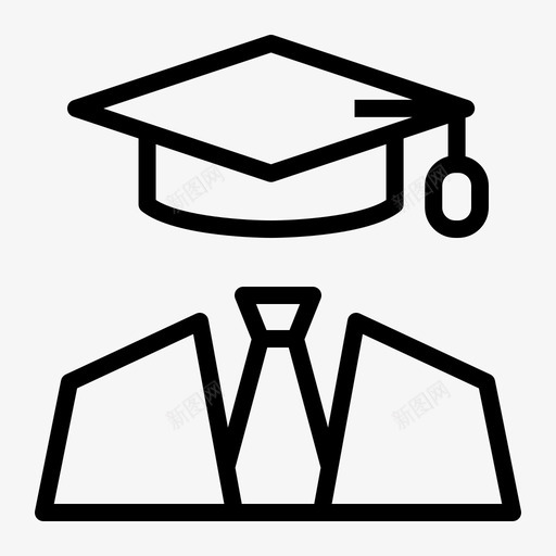 研究生文凭教育图标svg_新图网 https://ixintu.com 学校 教育 教育和学校 文凭 研究生 西装