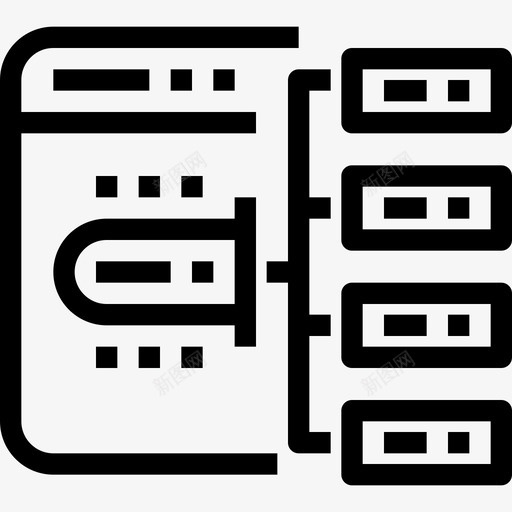 组织搜索引擎优化和在线营销13线性图标svg_新图网 https://ixintu.com 搜索引擎优化和在线营销13 线性 组织