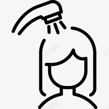 洗头卫生常规3直发图标图标