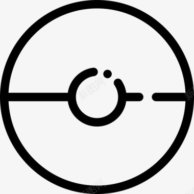 Pokeball游戏8线性图标图标