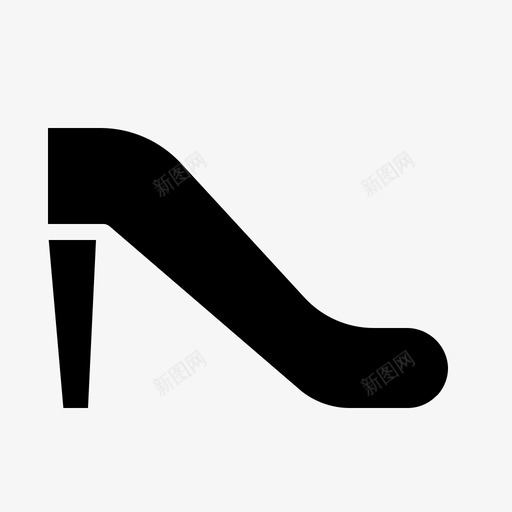 高跟鞋女性化鞋图标svg_新图网 https://ixintu.com 女人 女性化 时尚符号 鞋 高跟鞋