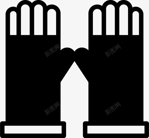 手套清洁手图标svg_新图网 https://ixintu.com 医院标志 手 手套 橡胶手套 洗涤 清洁