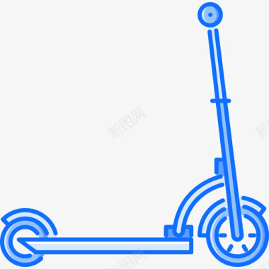 踏板车运输56蓝色图标图标