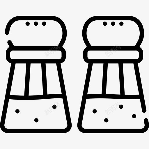 盐和胡椒厨房用具5线性图标svg_新图网 https://ixintu.com 厨房用具5 盐和胡椒 线性
