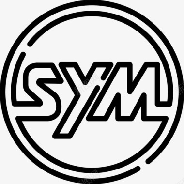 Sym汽车交通标志2直线图标图标