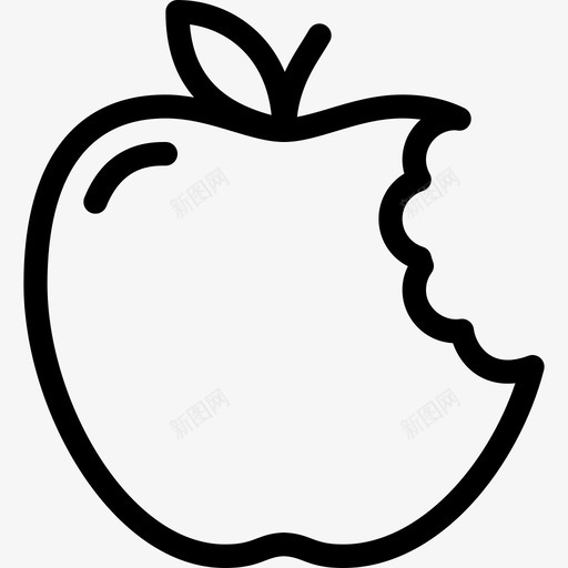 苹果碎2直线型图标svg_新图网 https://ixintu.com 直线型 碎2 苹果