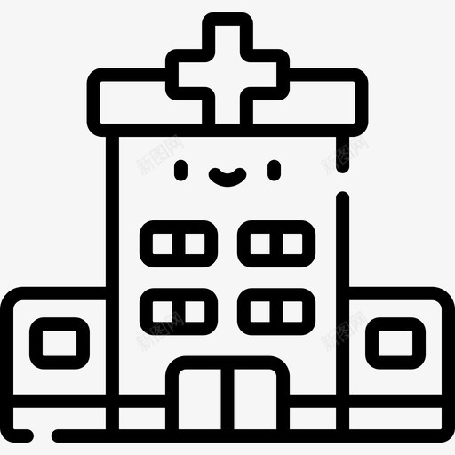 医院24号医院直线型图标svg_新图网 https://ixintu.com 24号医院 医院 直线型