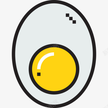 鸡蛋健康食品10原色图标图标