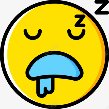 睡觉表情15黄色图标图标
