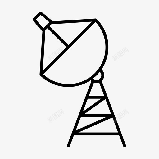 高塔无线电卫星图标svg_新图网 https://ixintu.com 卫星 发射机 无线电 高塔