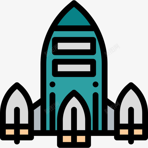 太空船科幻小说4线性颜色图标svg_新图网 https://ixintu.com 太空船 科幻小说4 线性颜色