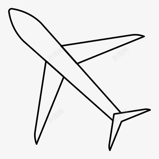 飞机航空公司波音图标svg_新图网 https://ixintu.com 旅行 波音 航空公司 飞机