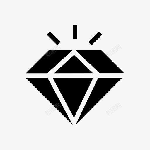 钻石水晶宝石图标svg_新图网 https://ixintu.com 填充图标 宝石 水晶 珠宝 钻石